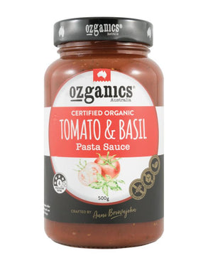 Ozganics - Tomato & Basil Pasta Sauce 500g