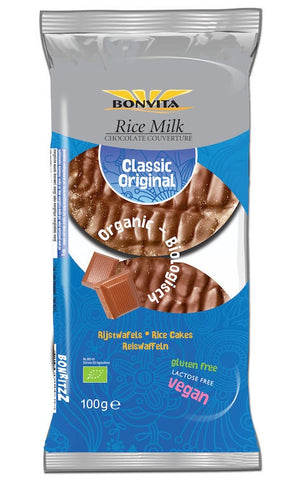 Bonvita Organic Ricemilk Chocolate Coated Ricecakes 100g (cold)