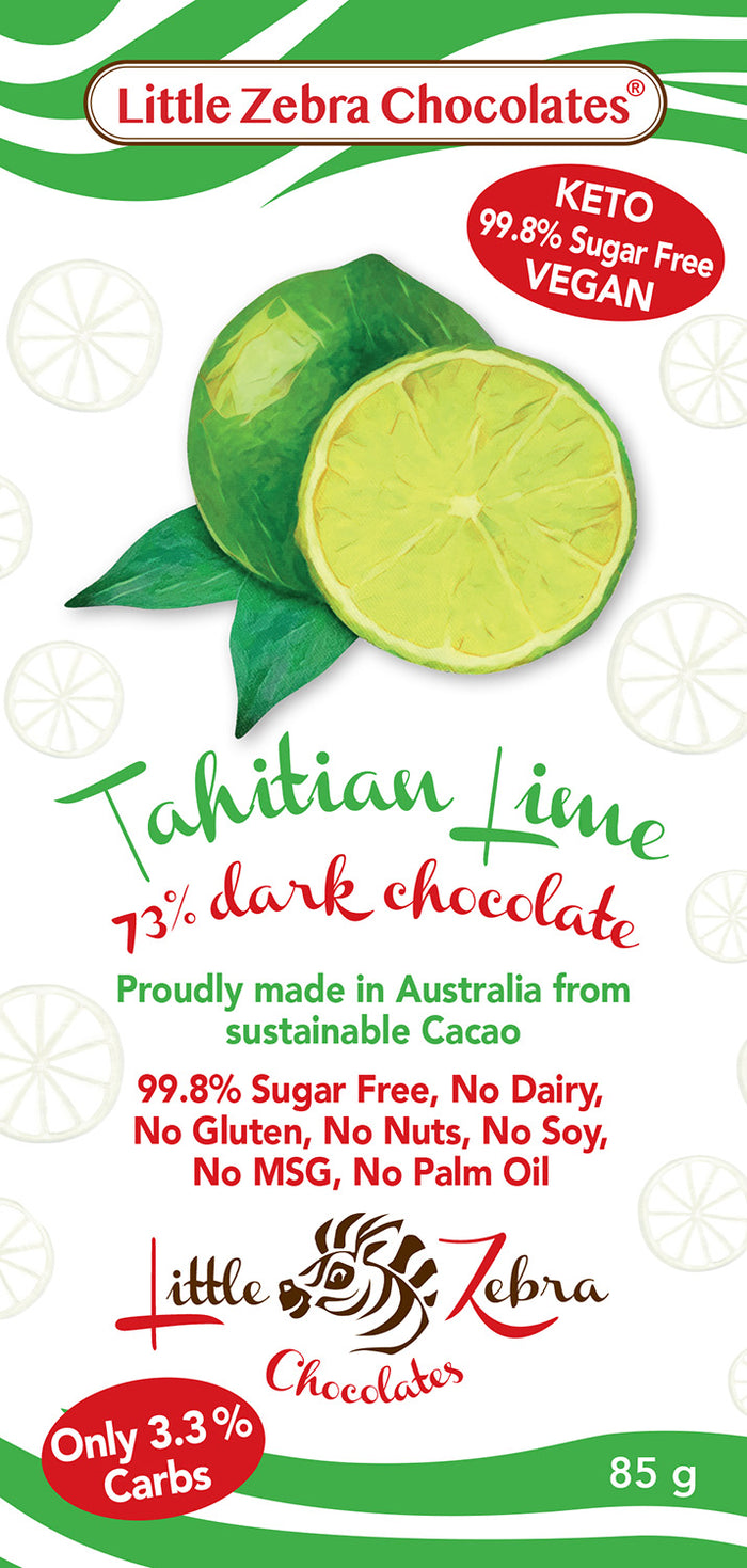 Little Zebra Chocolate Bar - Dark 72% Mint 85g (cold)