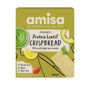 Amisa Lentil Protein Crispbread 100g