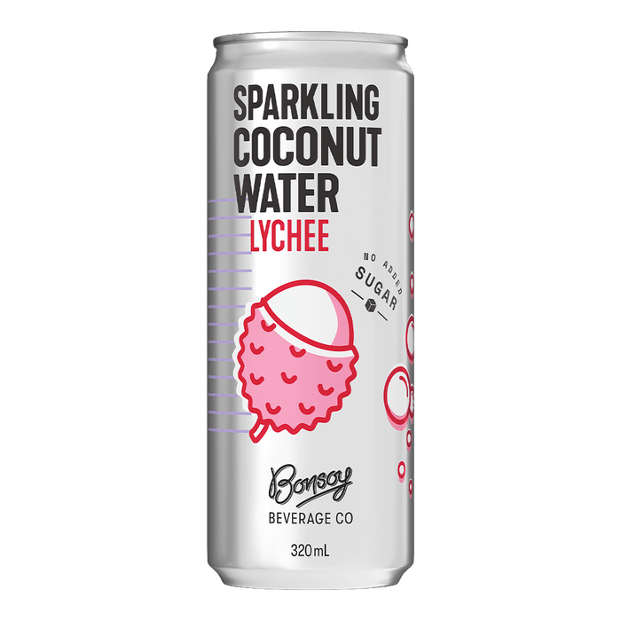 Bonsoy Sparkling Coconut Water - Lychee 320ml