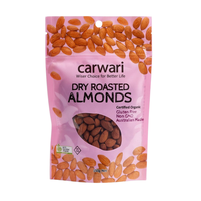 Carwari Organic Almonds Dry Roasted 150g