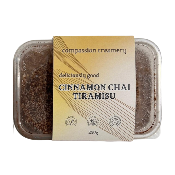 Compassion Creamery Cinnamon Chai Tiramisu 250g (cold)