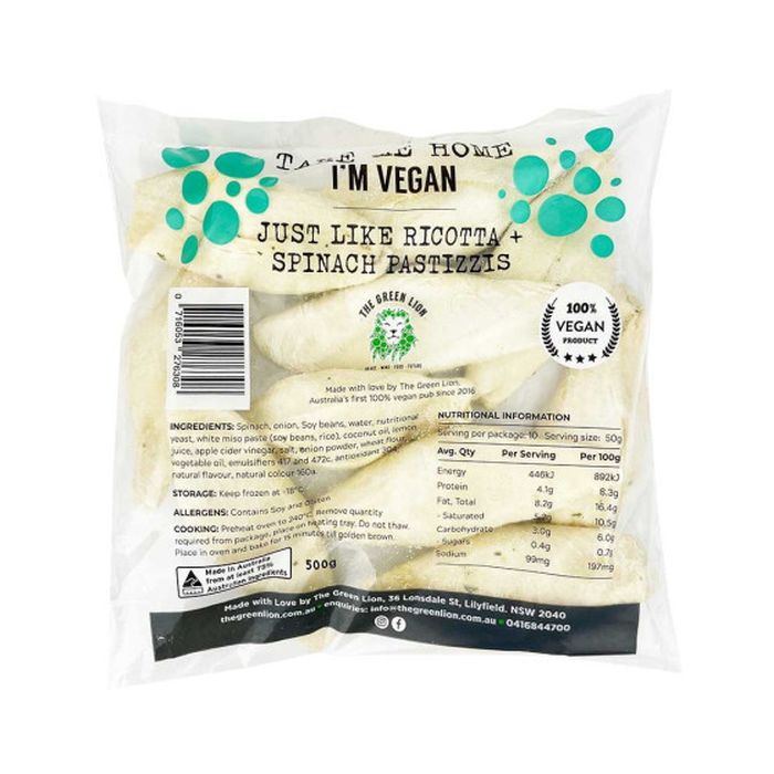 Green Lion Pastizzi - Just like Spinach & Ricotta 500g (cold)