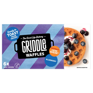 Griddle Blueberry Waffles (6 Pack) 200g (cold)