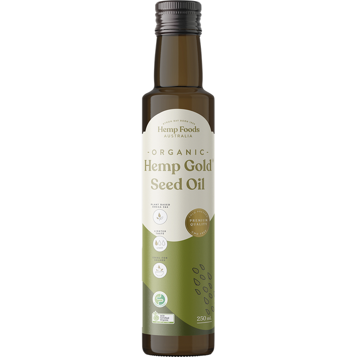 Hemp Foods Australia Organic Hemp Gold Seed Oil 250ml