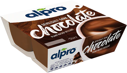 Alpro Dessert Cups 4pk - Dark Chocolate 500g