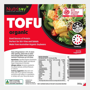 Nutrisoy Tofu - Certified Organic Small Tofu 350g (cold)