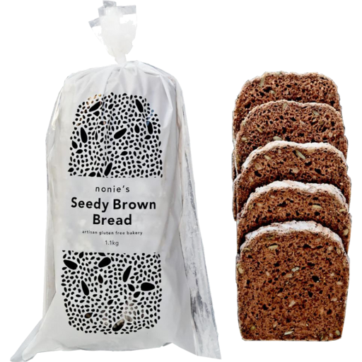 Nonie's GF Seedy Brown Bread 1.1kg (cold)