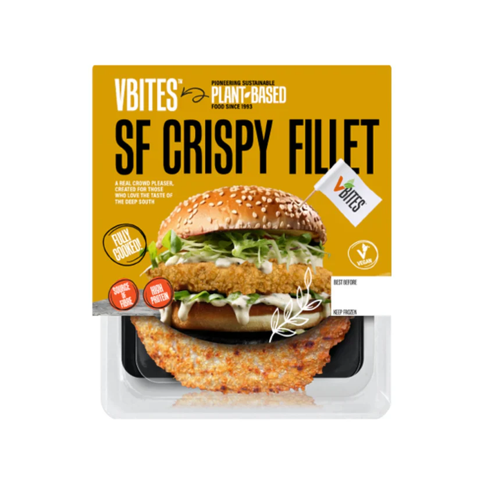 VBites Southern Fried Chicken Crunchy Fillet Burgers 226g (cold)