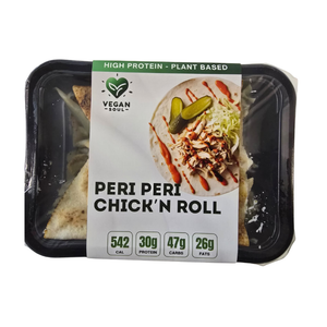 Vegan Soul Peri Peri Chickn Wrap 350g (cold)  USE BY: 23/09/26
