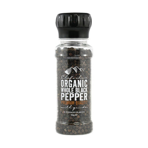 Chefs Choice Organic Pepper - Black Whole in Grinder 100g