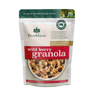 Brookfarm Low Sugar Granola Macadamia Raspberry 400g