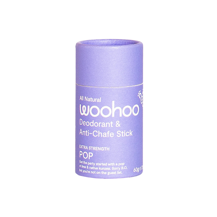Woohoo Body Deodorant Stick Pop Extra Strength 60g