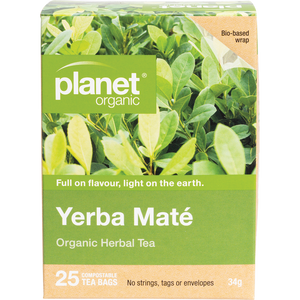 Planet Organic Yerba Mate Herbal Tea 25pk
