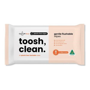 CleanLife Toosh Clean Flushable Plastic Free Wipes 80pk