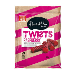 Darrell Lea Twists - Raspberry 280g