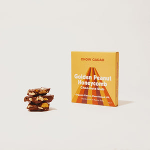 Chow Cacao Chocolate Slabs - Golden Peanut Honeycomb 80g