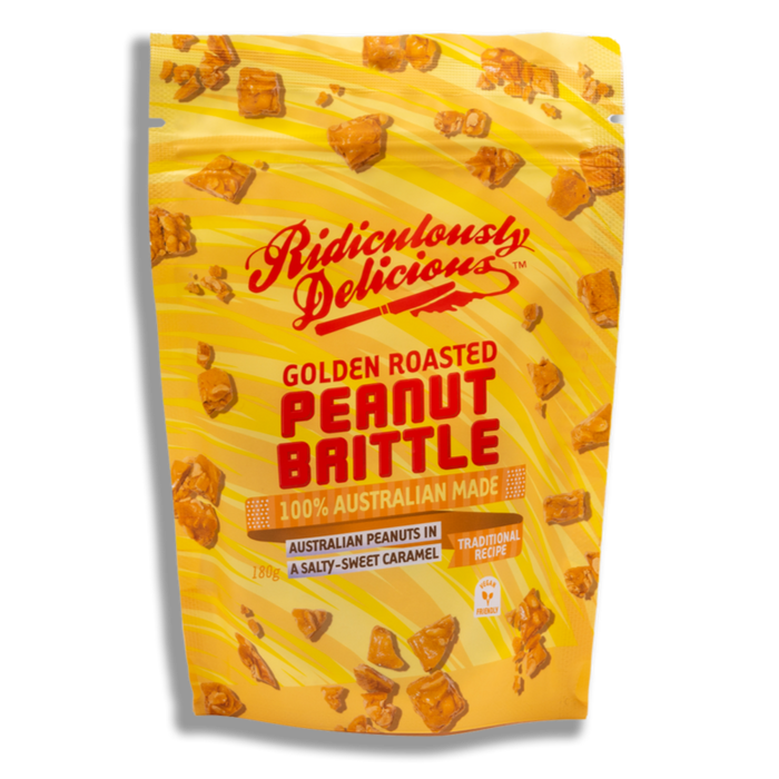 Ridiculously Delicious Golden Roasted Peanut Brittle 180g