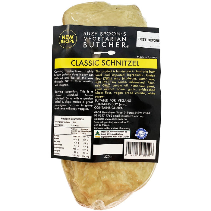 Suzy Spoons Classic Schnitzel 2pk 420g (cold)