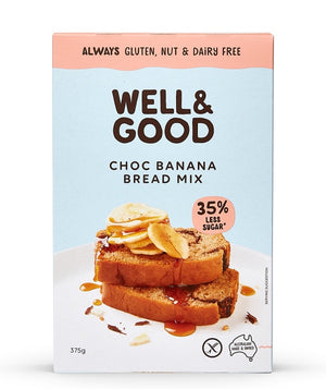 Well & Good Choc Swirl Banana Bread Mix 375g
